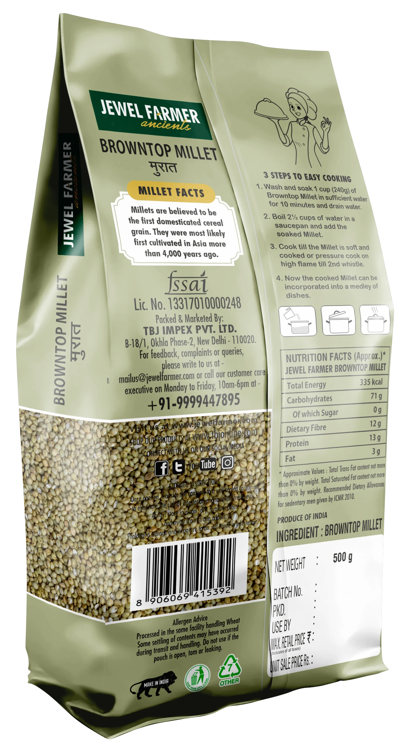 Brown Top Millet – 500g